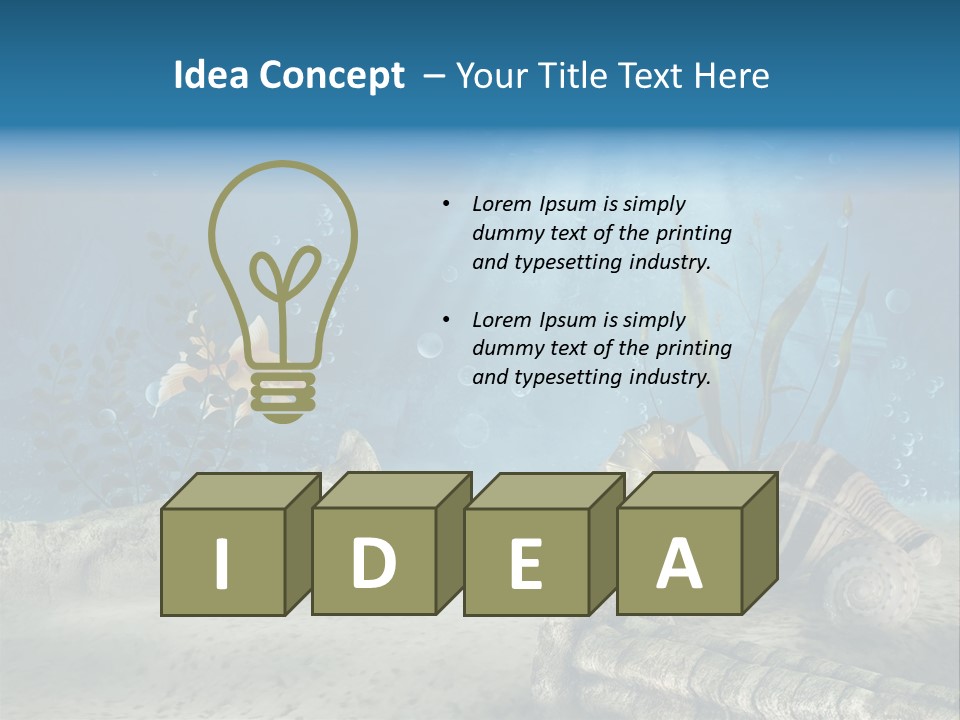 Zatopiony Ocean Pos PowerPoint Template