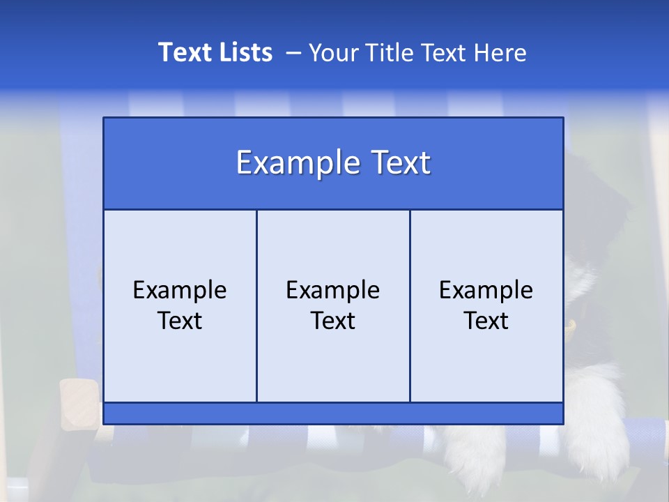 Stuhl Blue Merle Australian Shepherd PowerPoint Template