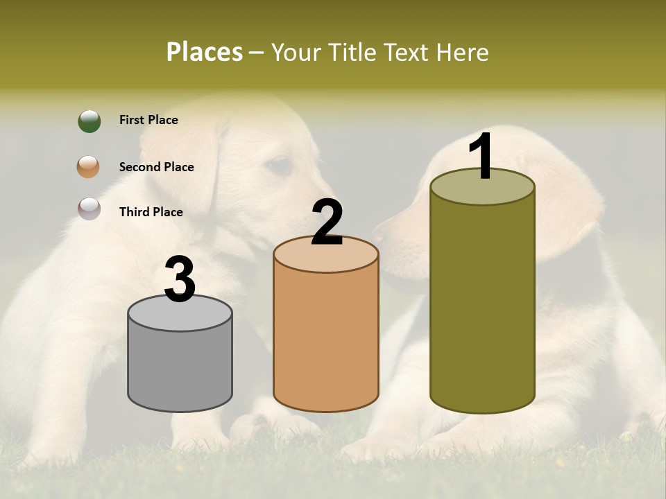 Junges Zwei Tierfreundschaft PowerPoint Template