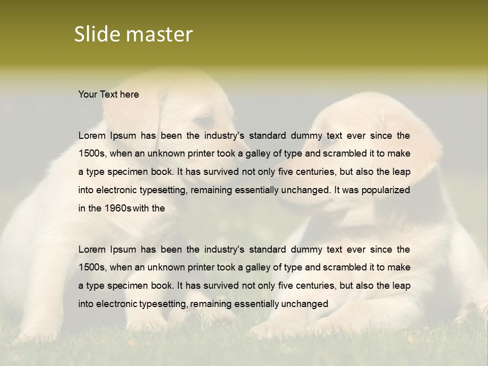 Junges Zwei Tierfreundschaft PowerPoint Template