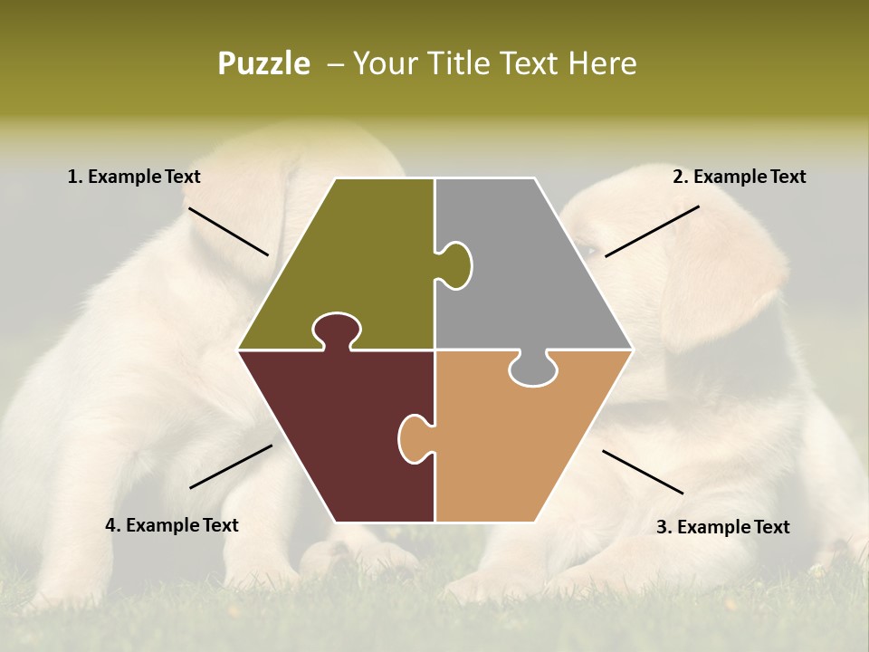 Junges Zwei Tierfreundschaft PowerPoint Template