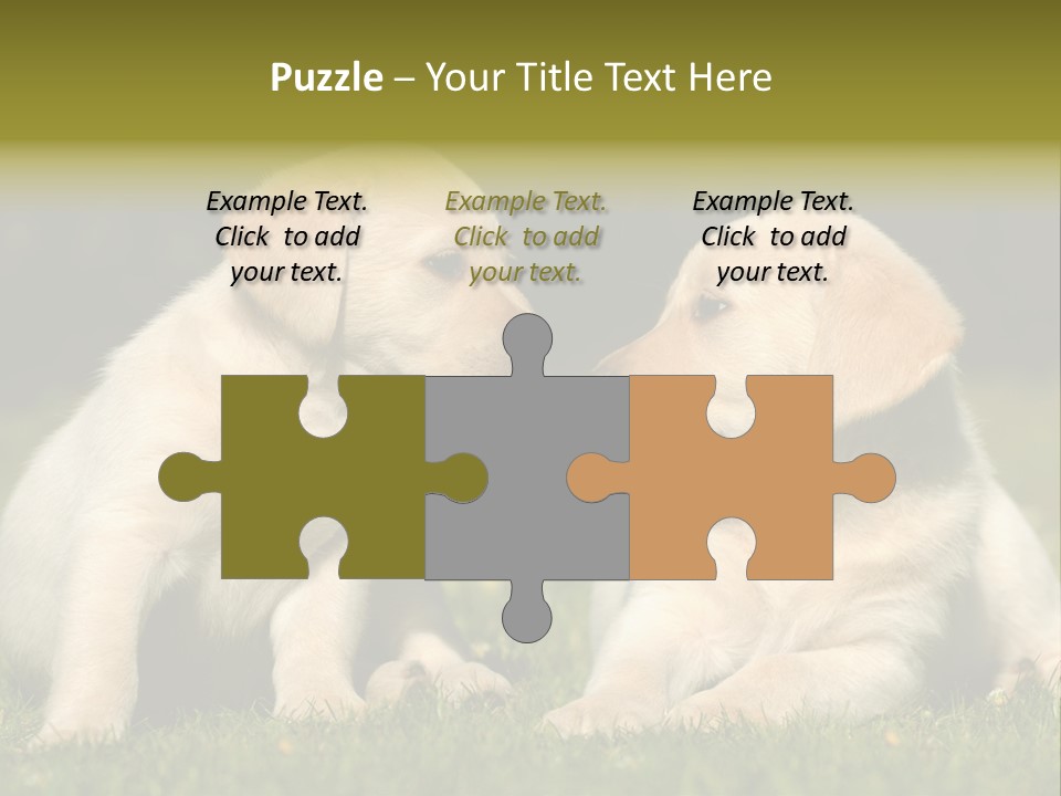 Junges Zwei Tierfreundschaft PowerPoint Template