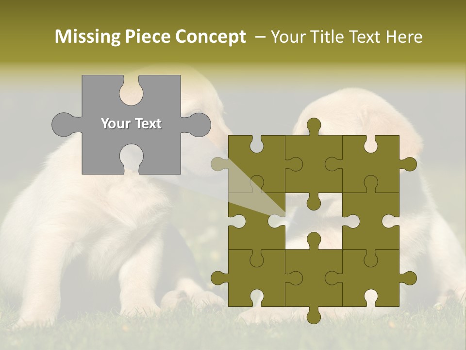 Junges Zwei Tierfreundschaft PowerPoint Template