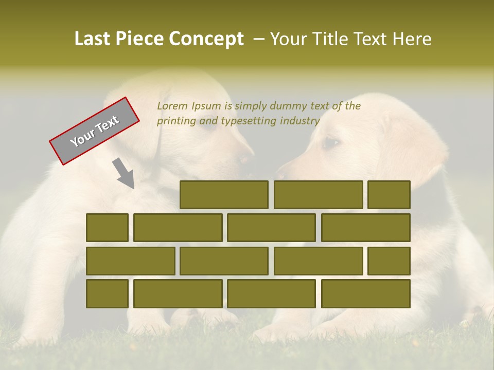 Junges Zwei Tierfreundschaft PowerPoint Template