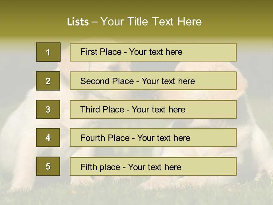 Junges Zwei Tierfreundschaft PowerPoint Template