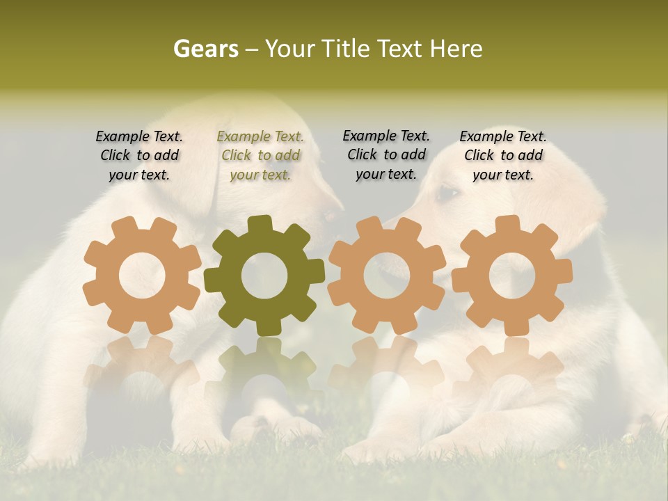 Junges Zwei Tierfreundschaft PowerPoint Template