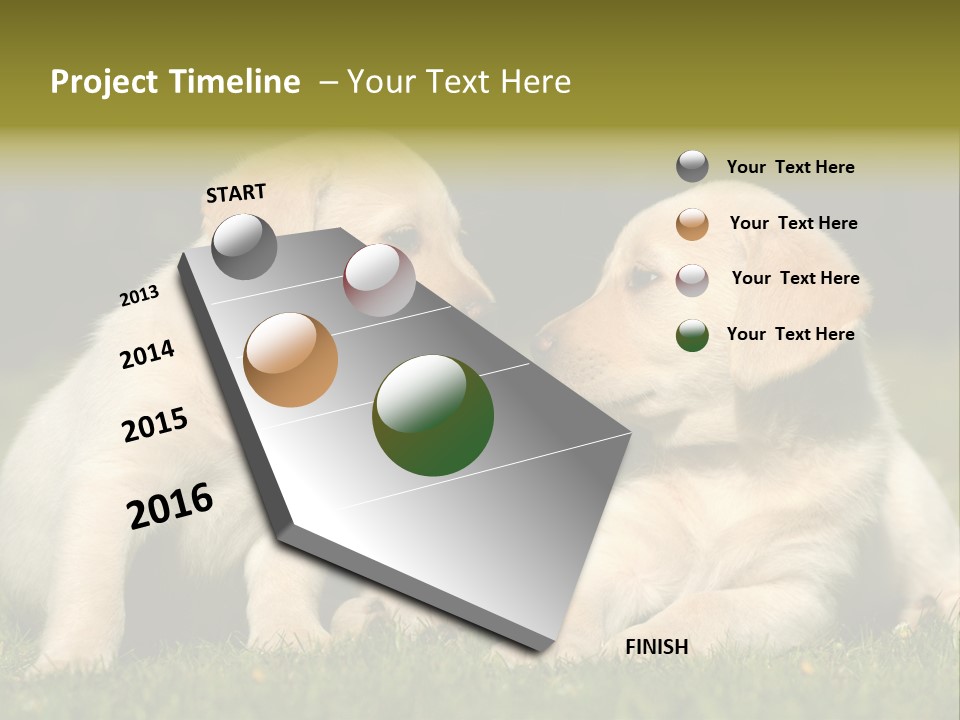 Junges Zwei Tierfreundschaft PowerPoint Template