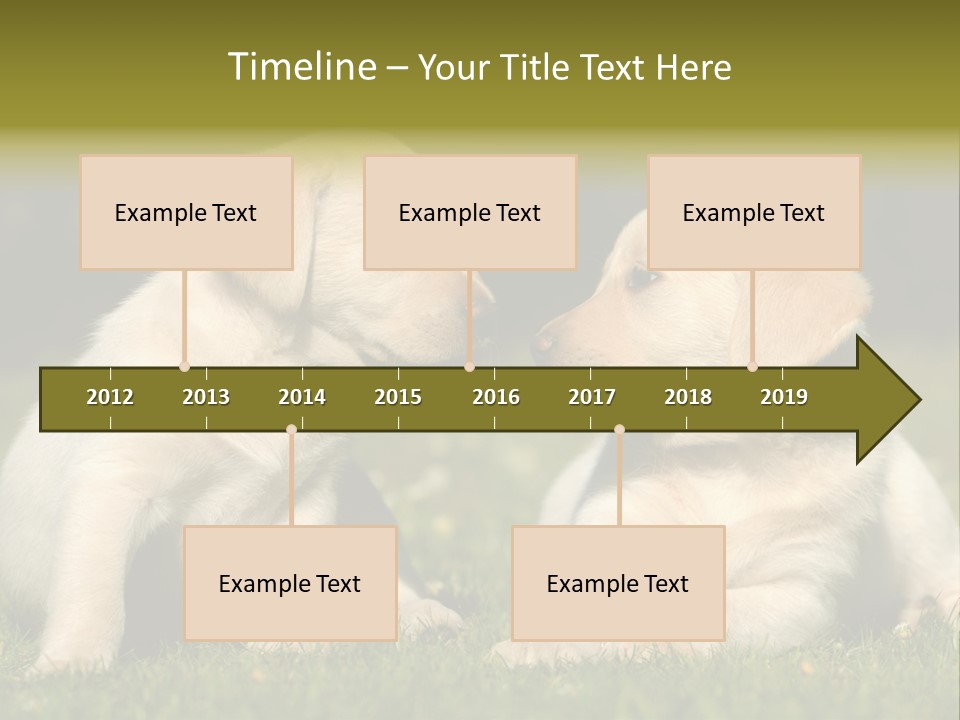 Junges Zwei Tierfreundschaft PowerPoint Template
