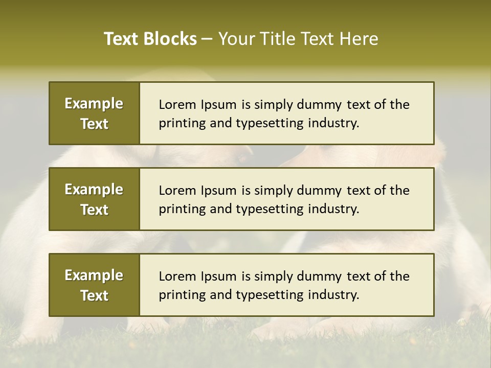 Junges Zwei Tierfreundschaft PowerPoint Template