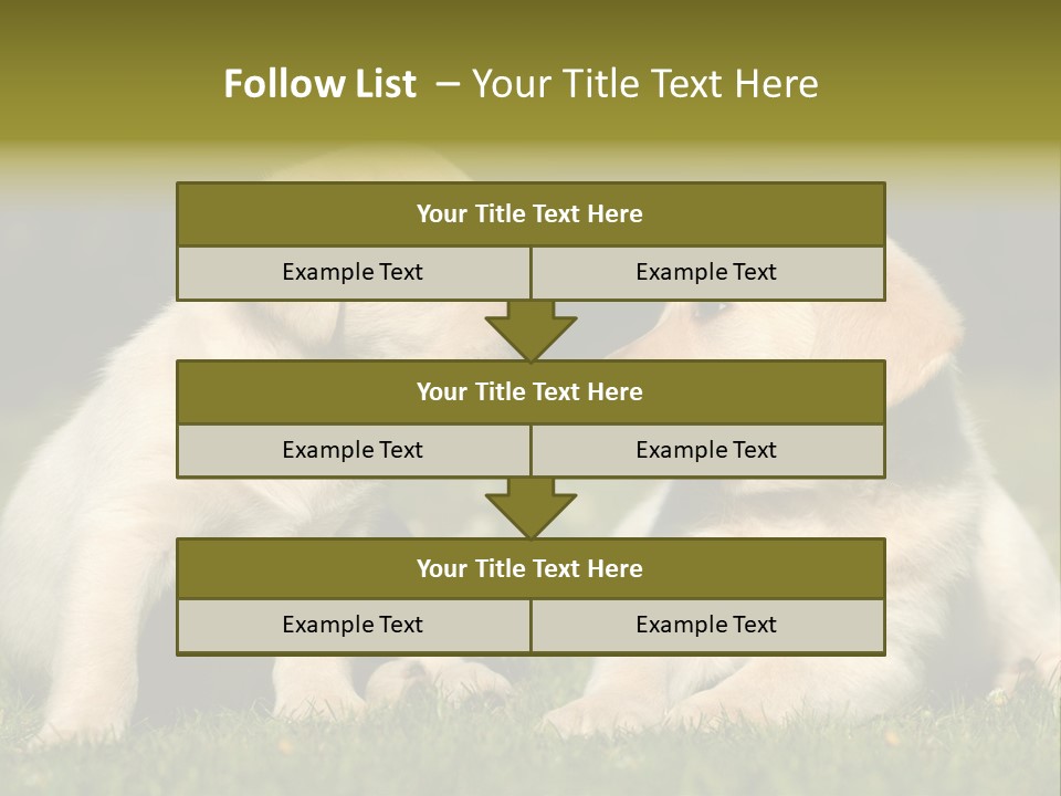 Junges Zwei Tierfreundschaft PowerPoint Template