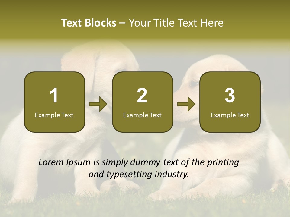 Junges Zwei Tierfreundschaft PowerPoint Template