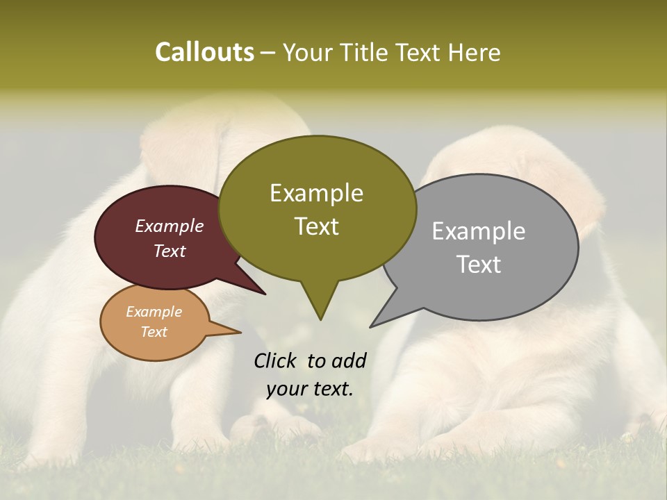 Junges Zwei Tierfreundschaft PowerPoint Template