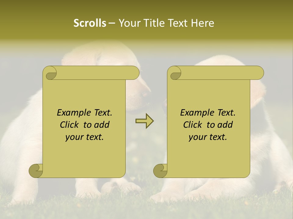 Junges Zwei Tierfreundschaft PowerPoint Template