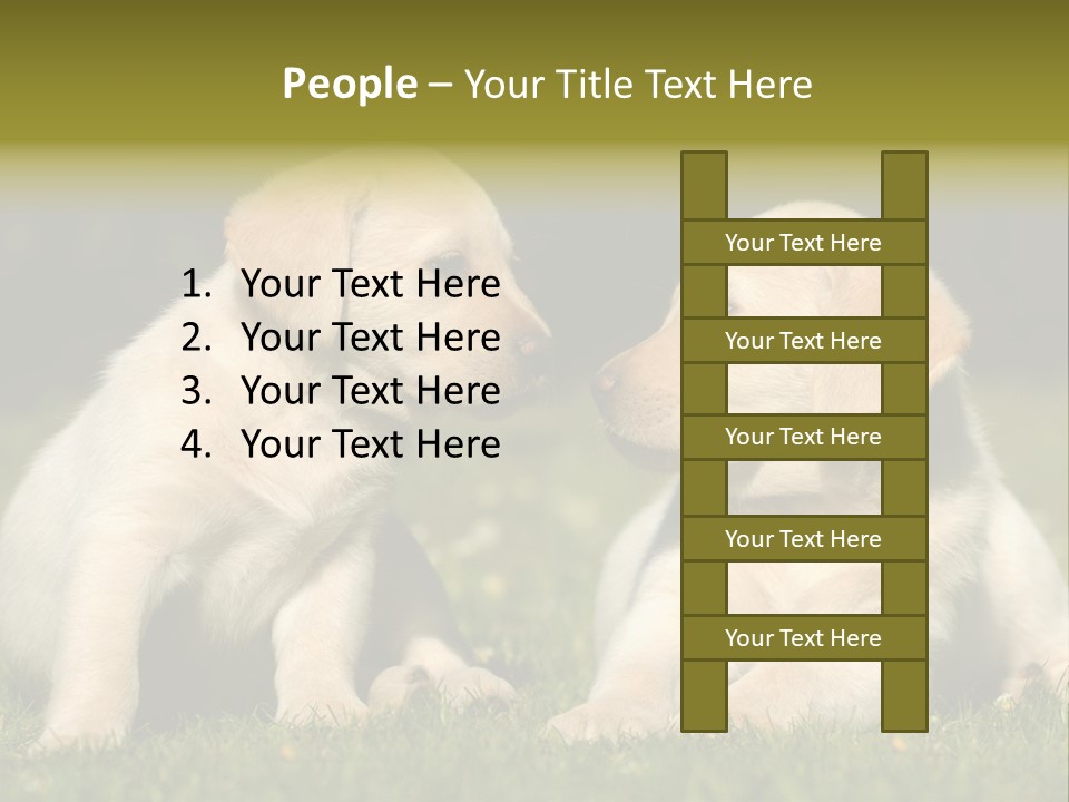 Junges Zwei Tierfreundschaft PowerPoint Template