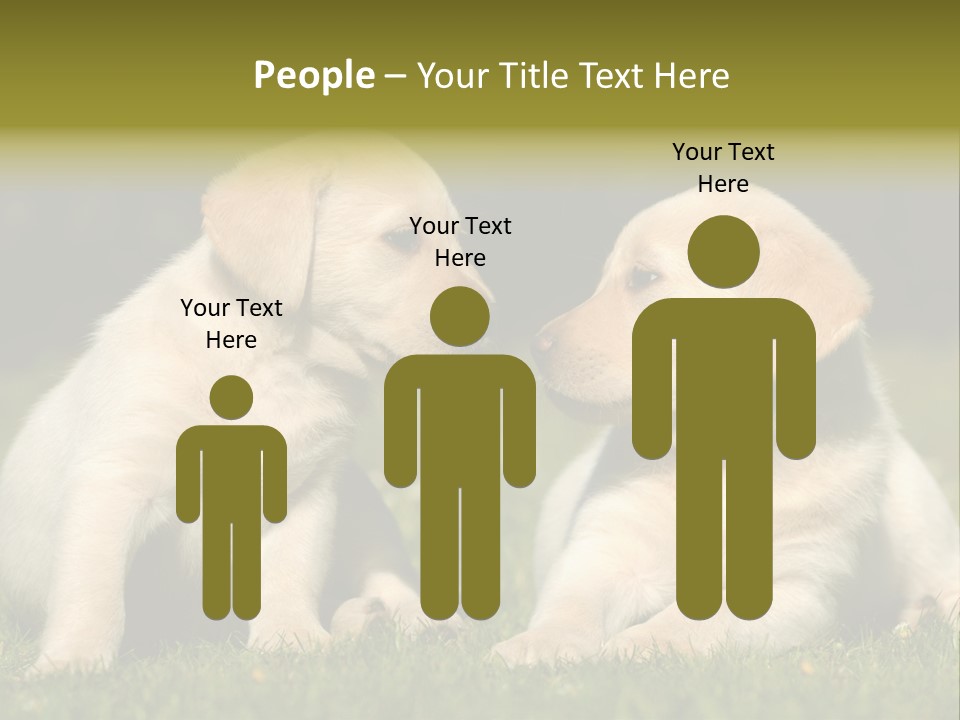 Junges Zwei Tierfreundschaft PowerPoint Template