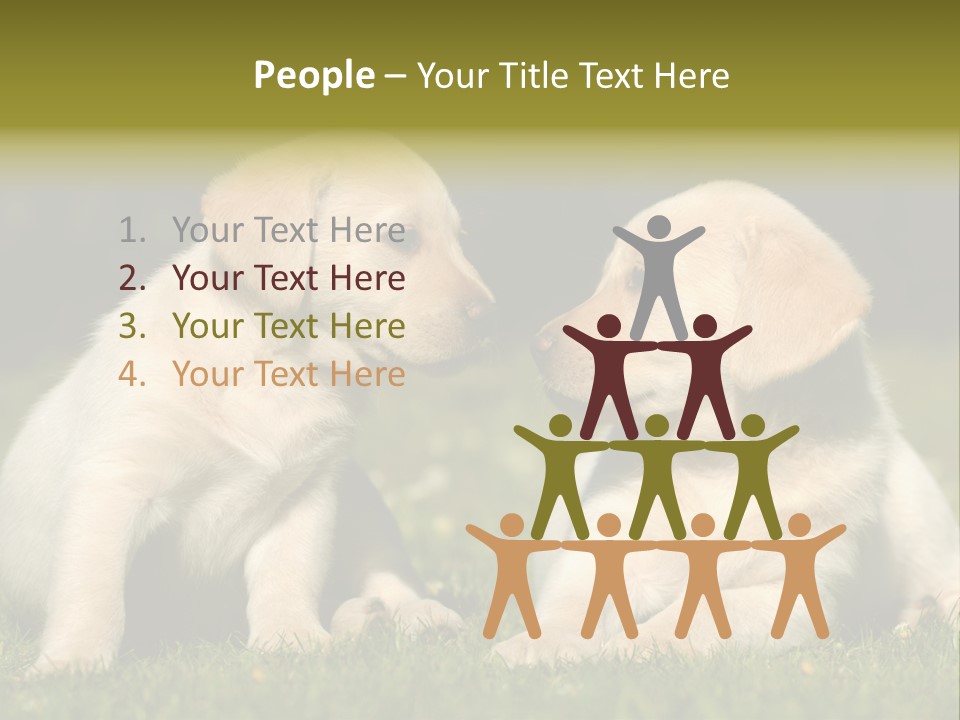 Junges Zwei Tierfreundschaft PowerPoint Template
