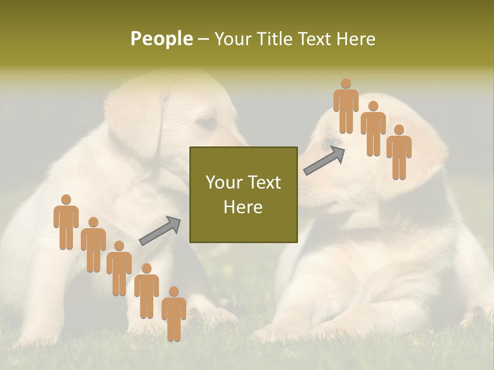 Junges Zwei Tierfreundschaft PowerPoint Template