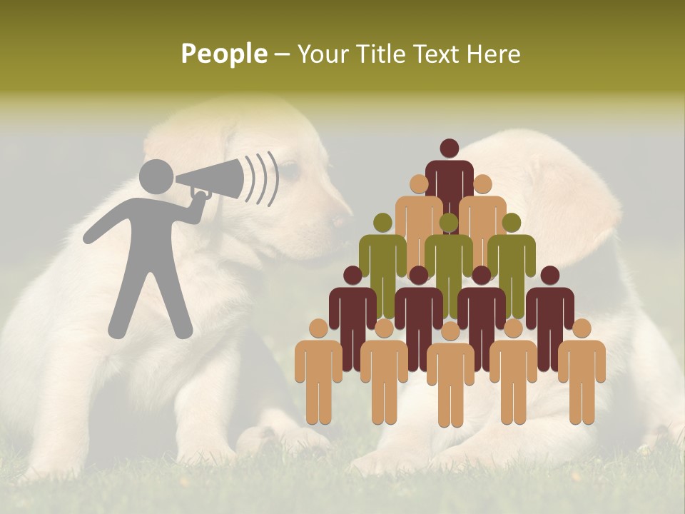 Junges Zwei Tierfreundschaft PowerPoint Template