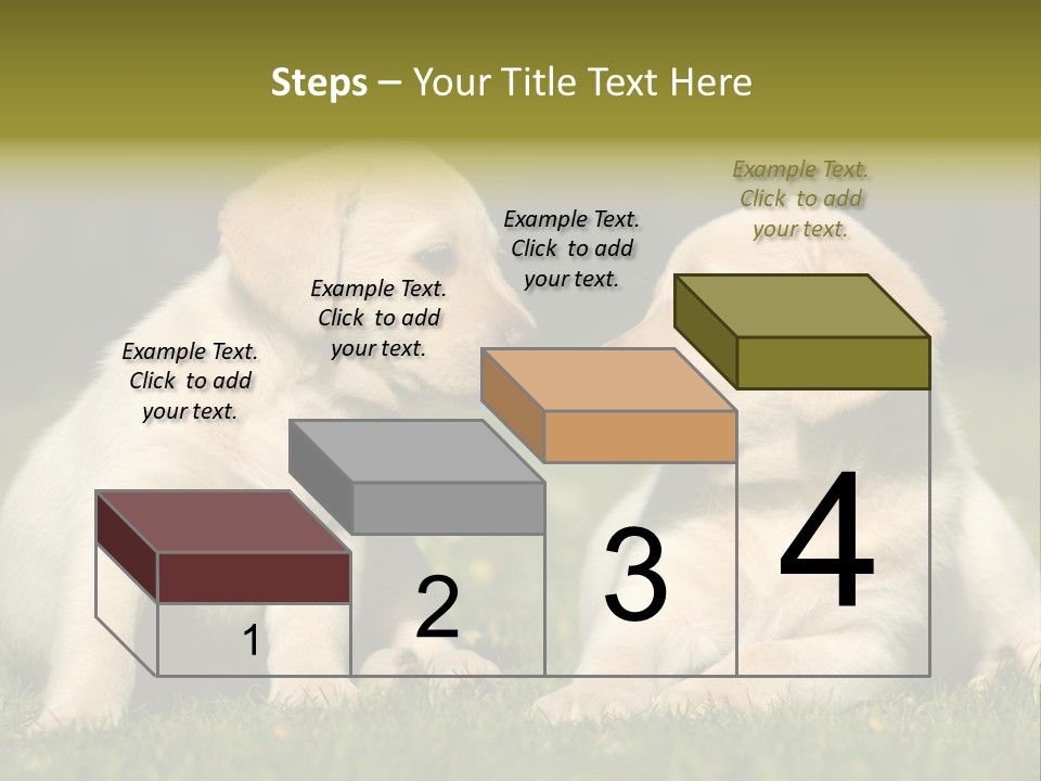 Junges Zwei Tierfreundschaft PowerPoint Template