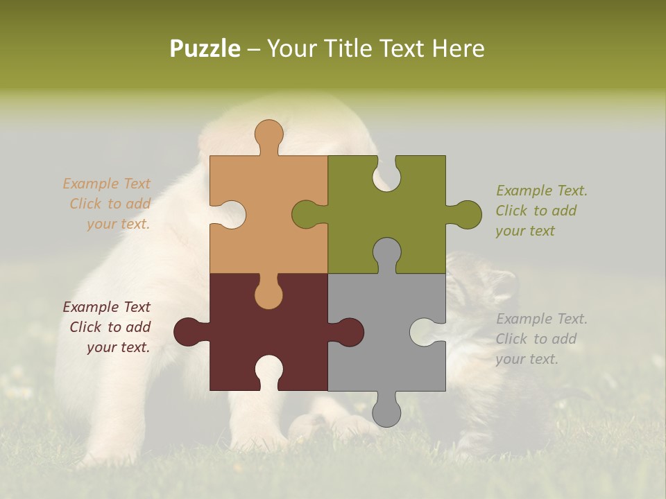 Jungtier Haustier Welpen PowerPoint Template