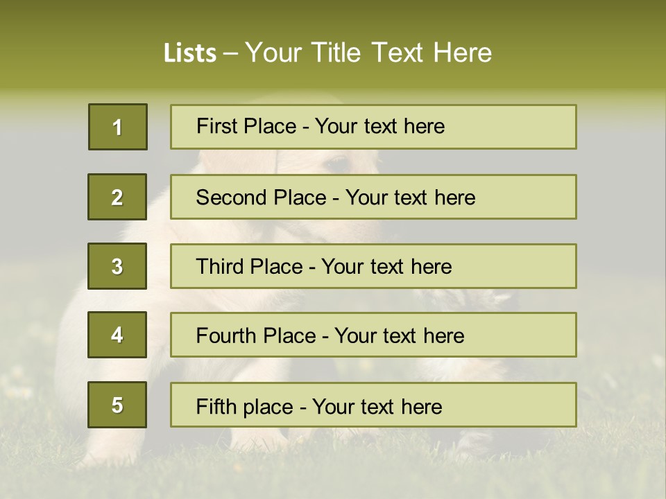 Jungtier Haustier Welpen PowerPoint Template