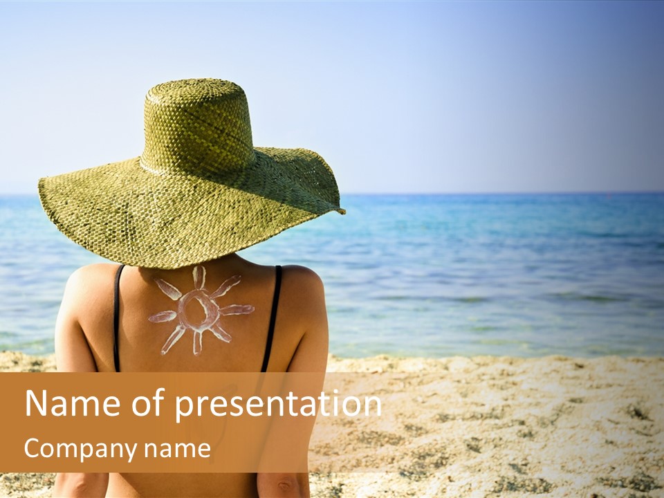 Girl Woman Tourist PowerPoint Template