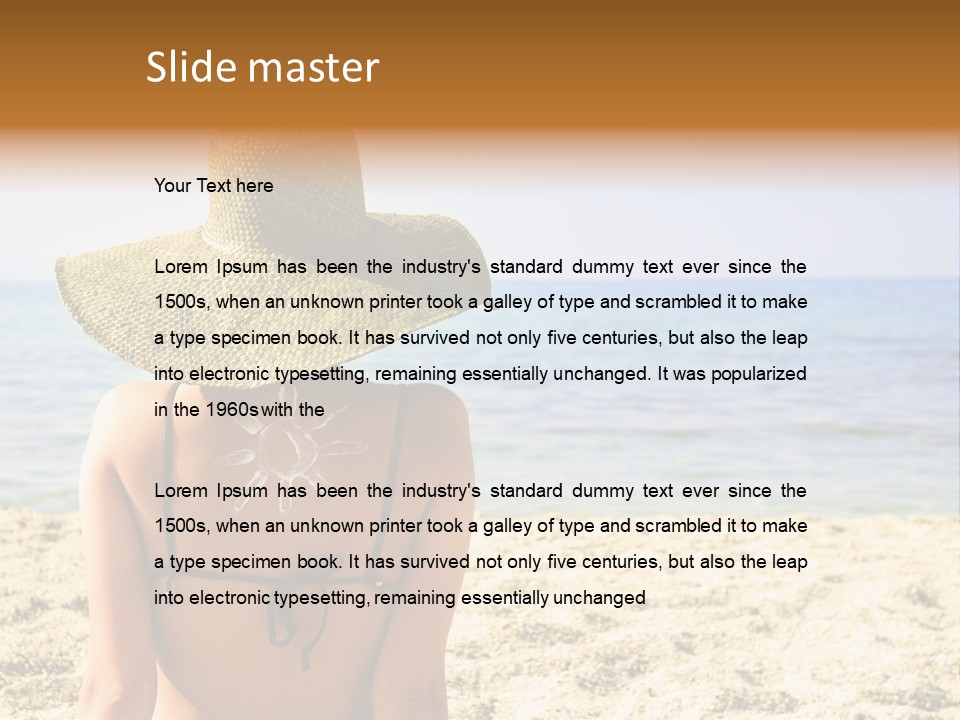 Girl Woman Tourist PowerPoint Template