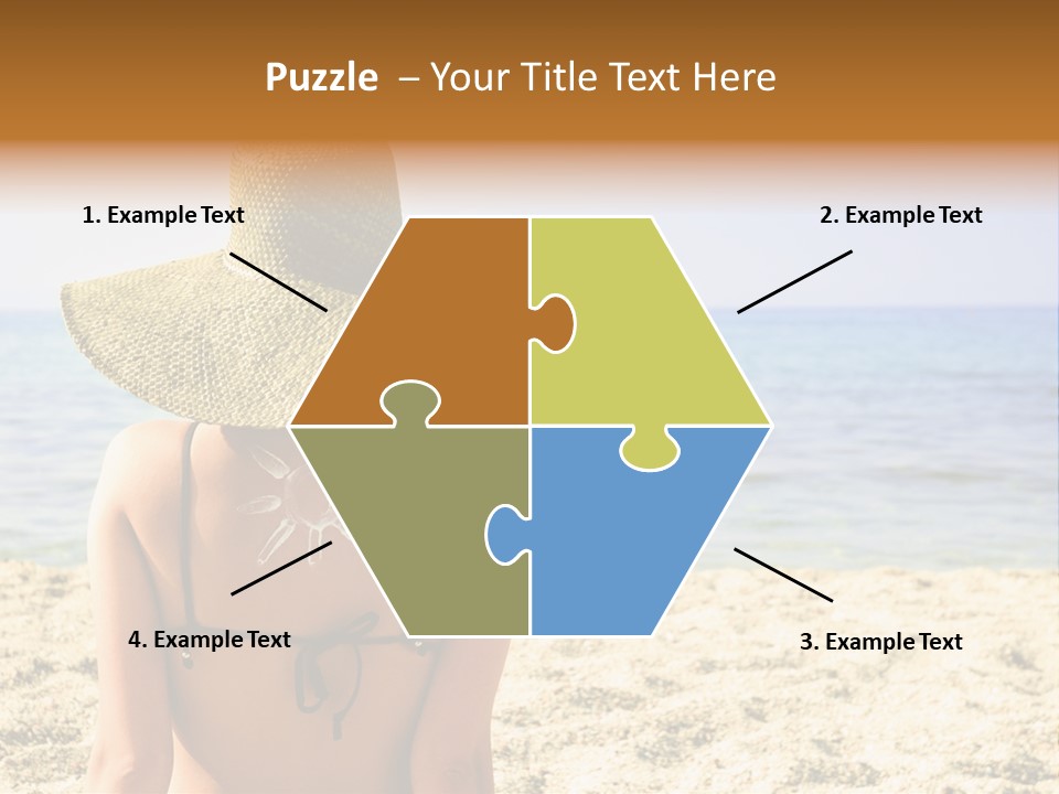 Girl Woman Tourist PowerPoint Template