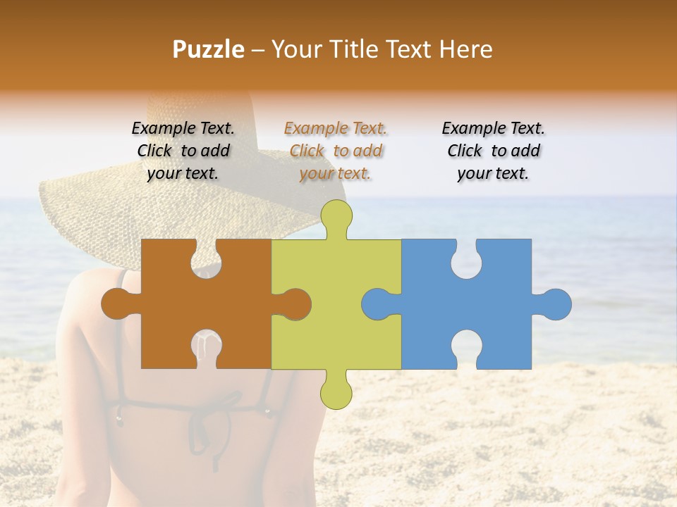 Girl Woman Tourist PowerPoint Template