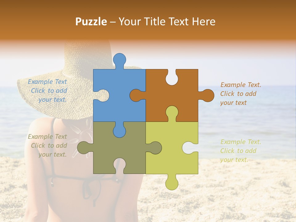 Girl Woman Tourist PowerPoint Template