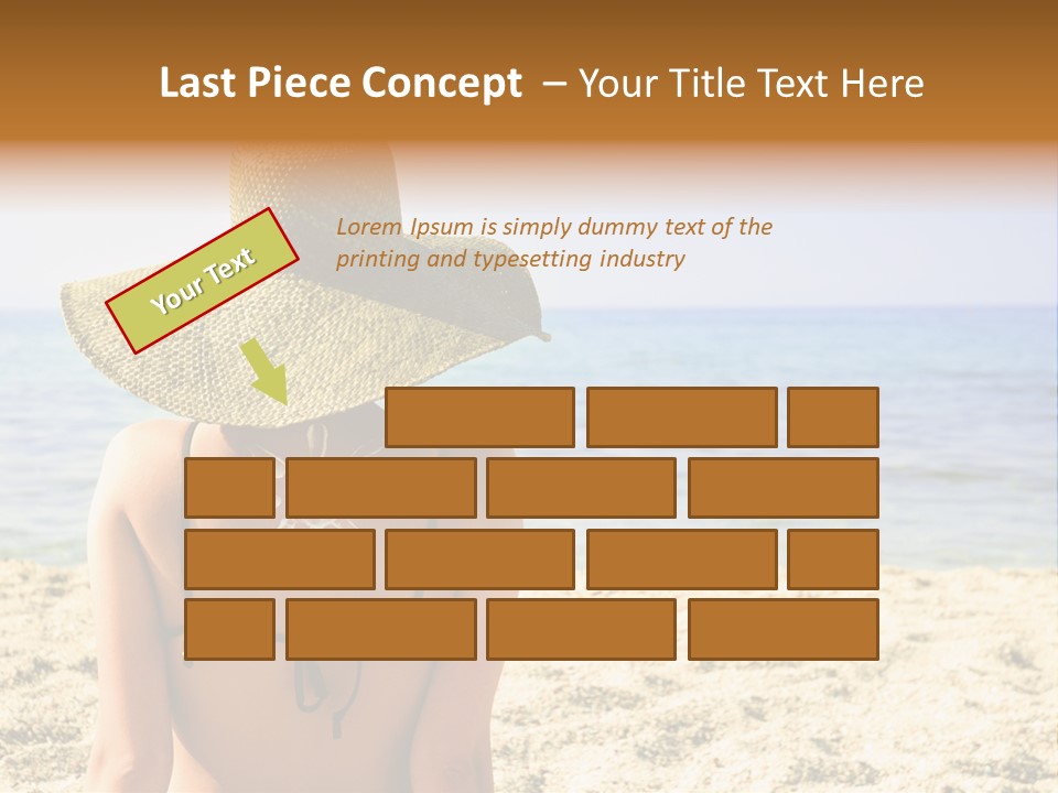 Girl Woman Tourist PowerPoint Template