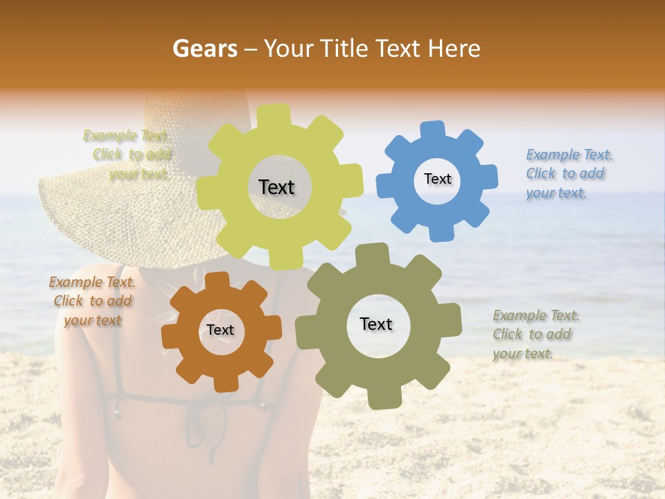 Girl Woman Tourist PowerPoint Template