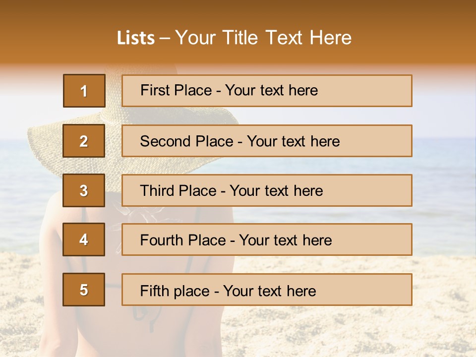 Girl Woman Tourist PowerPoint Template