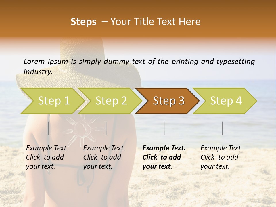 Girl Woman Tourist PowerPoint Template