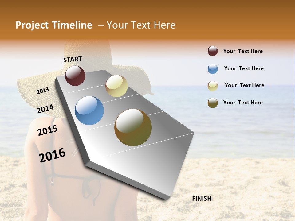 Girl Woman Tourist PowerPoint Template