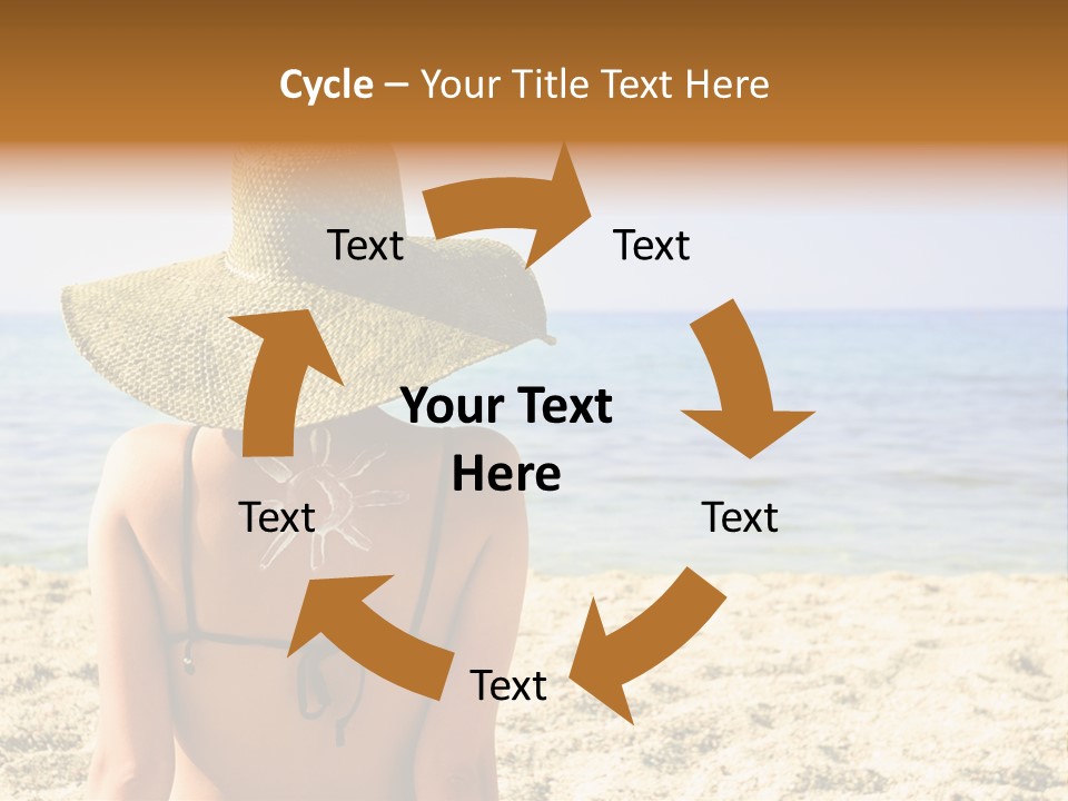 Girl Woman Tourist PowerPoint Template