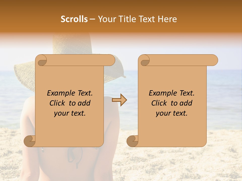 Girl Woman Tourist PowerPoint Template