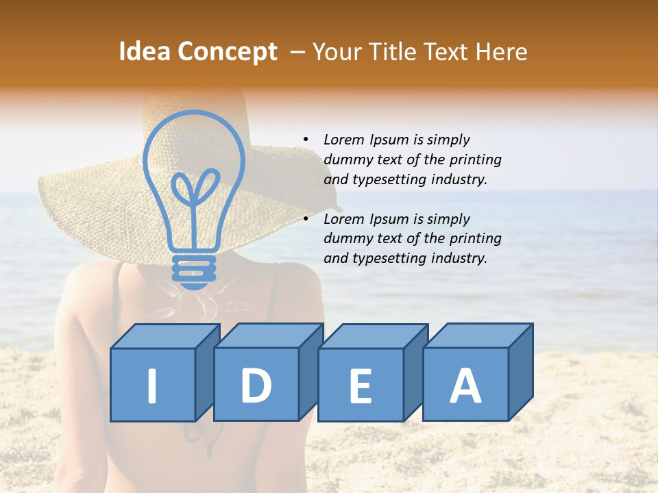 Girl Woman Tourist PowerPoint Template