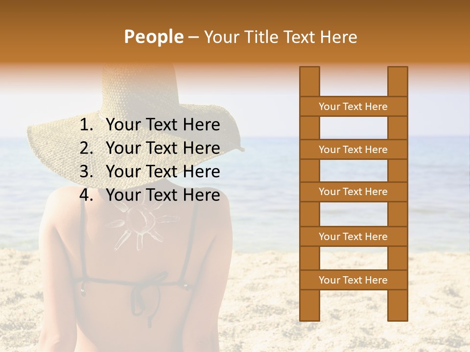 Girl Woman Tourist PowerPoint Template