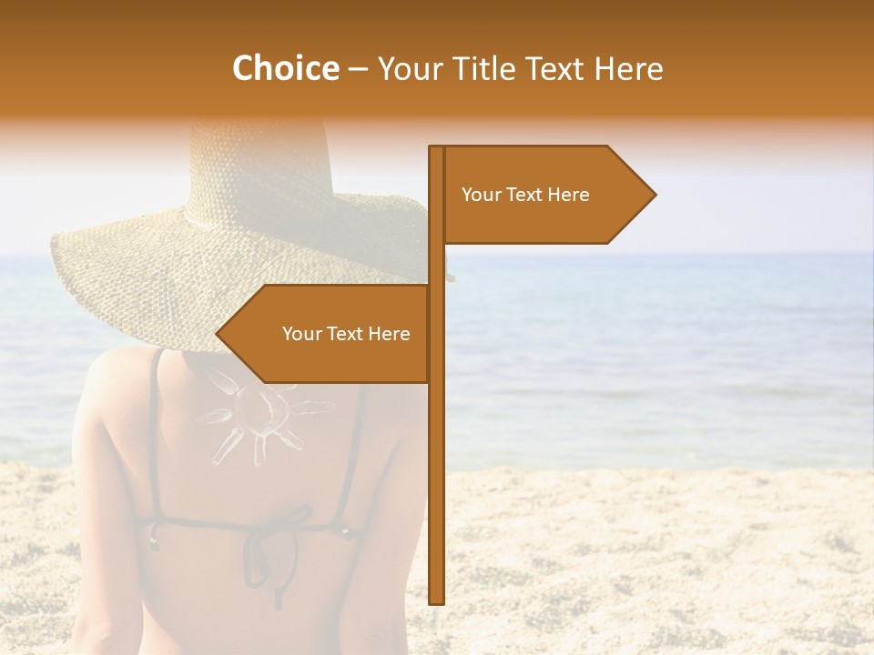 Girl Woman Tourist PowerPoint Template