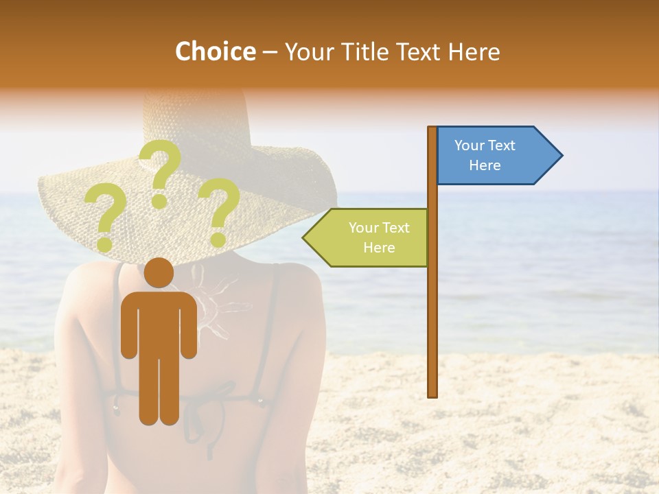 Girl Woman Tourist PowerPoint Template