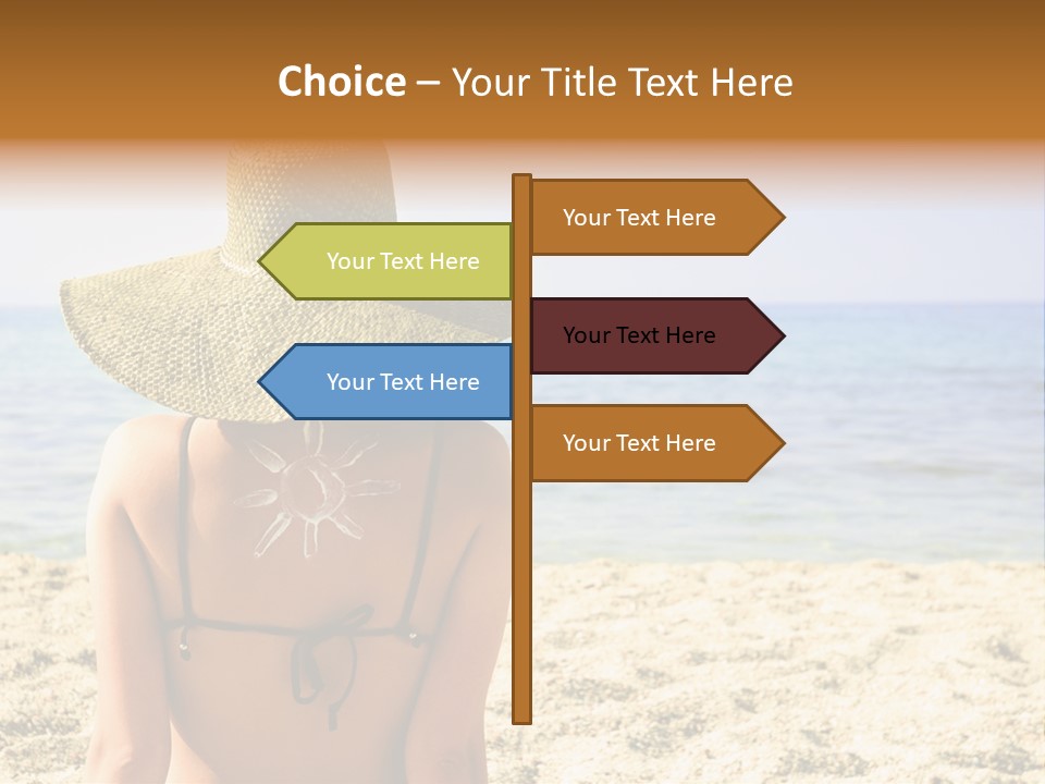 Girl Woman Tourist PowerPoint Template