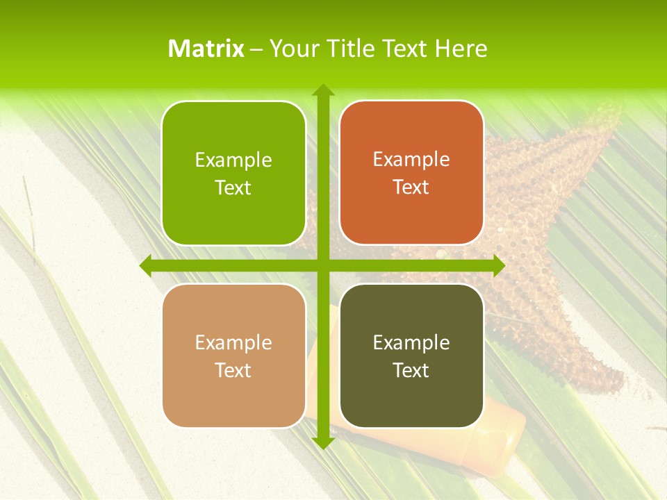 Turquoise Sunbathing Caribbean PowerPoint Template