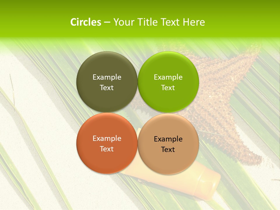 Turquoise Sunbathing Caribbean PowerPoint Template