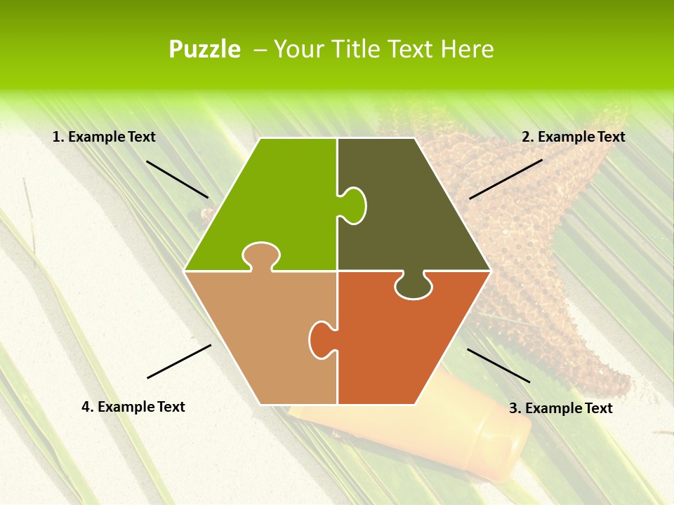 Turquoise Sunbathing Caribbean PowerPoint Template