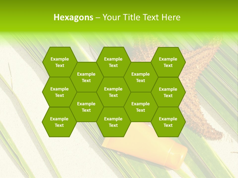 Turquoise Sunbathing Caribbean PowerPoint Template