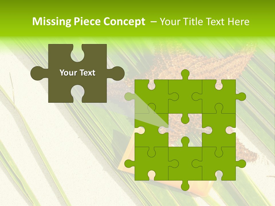 Turquoise Sunbathing Caribbean PowerPoint Template