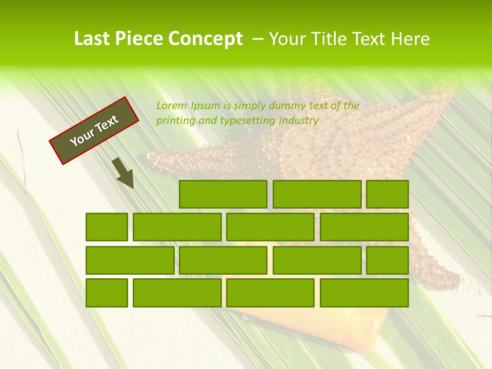 Turquoise Sunbathing Caribbean PowerPoint Template