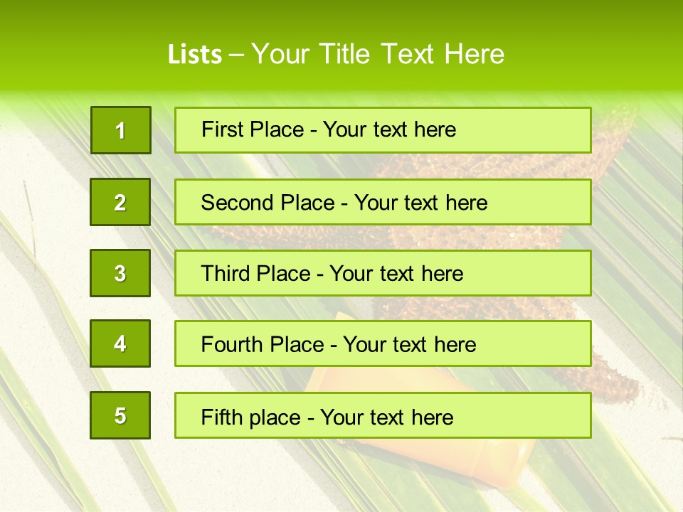 Turquoise Sunbathing Caribbean PowerPoint Template