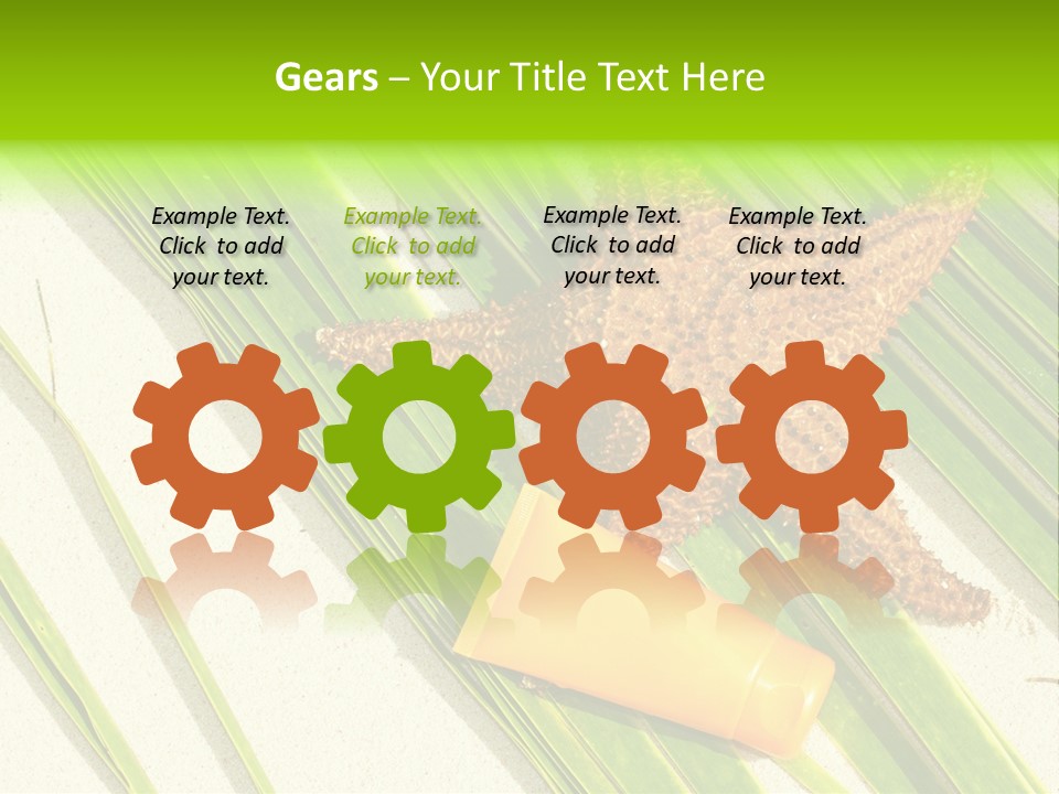 Turquoise Sunbathing Caribbean PowerPoint Template